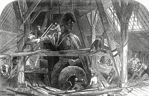 De gieterij van Mr. Wyatt, gepubliceerd in The Illustrated London News, 11 juli 1846 door Ebenezer Landells
